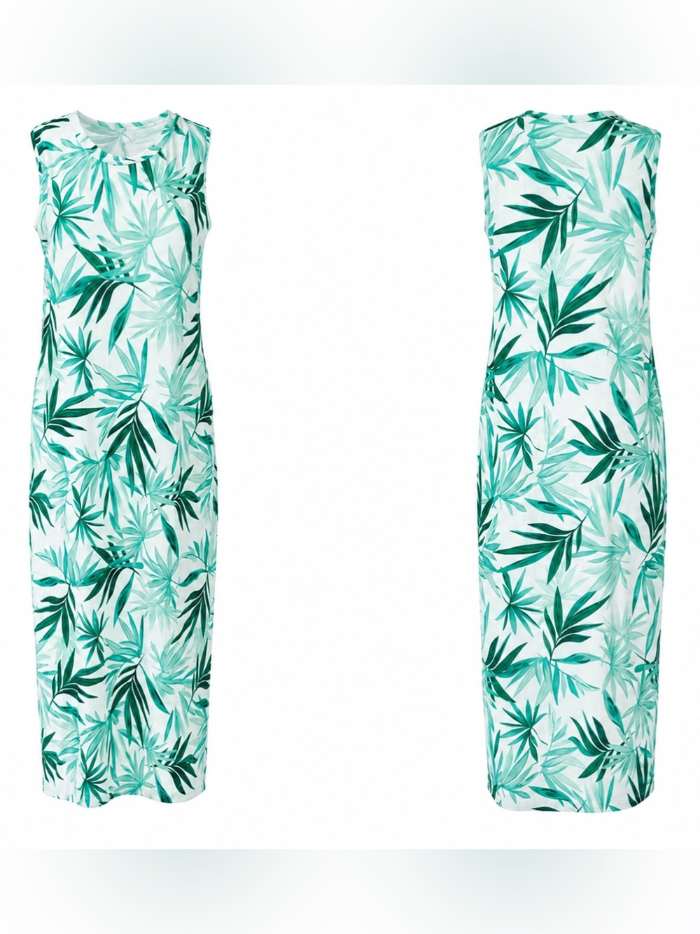 🌿 ANRABESS Tropical Leaf Print Maxi Dress 🌿